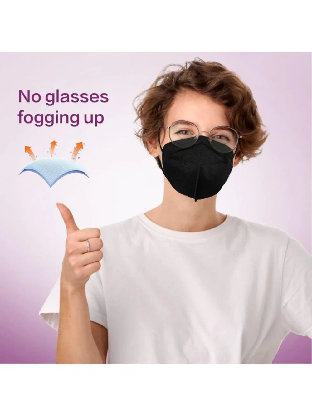 50 Pack KN95 5-Layer Disposable Face Masks, Foldable Safety Dust Protection